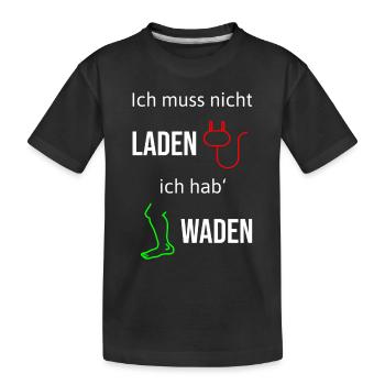 Radfahrer Lustiger Fahrrad Anti Ebike Spruch - Kinder Premium Bio T-Shirt - Schwarz - Vorne