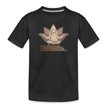 Yoga Namaste paresseux cadeau d'anniversaire drôle - T-shirt bio Premium Enfant - noir - Devant