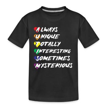 Autism Autism Asperger Autist Autist Asperger - Kids' Premium Organic T-Shirt - black - Front