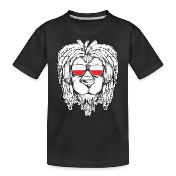Rasta Biker Patriot Lion Pologne cadeau d'anniversaire - T-shirt bio Premium Enfant - noir - Devant