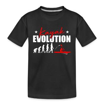 Kayak Evolution Kayak Kayak Développement Kayaker Kayak Kayak - T-shirt bio Premium Enfant - noir - Devant