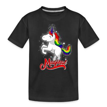 LGBT Unicorn Magical - Schwul Lesbisch Einhorn - T-shirt bio Premium Enfant - noir - Devant