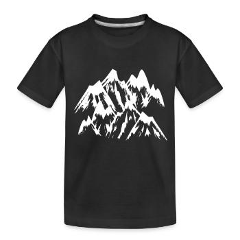 Mountain Nature Mountains Mountains - Kids' Premium Organic T-Shirt - black - Front