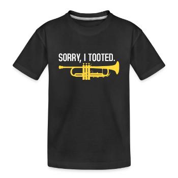 Trompeter Shirt & Geschenkidee Trompete - Kinder Premium Bio T-Shirt - Schwarz - Vorne
