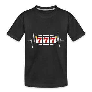 Casino Egk Spielothek heartbeat full screen slots - Kids' Premium Organic T-Shirt - black - Front