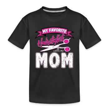 Friseur Mama - Kinder Premium Bio T-Shirt - Schwarz - Vorne