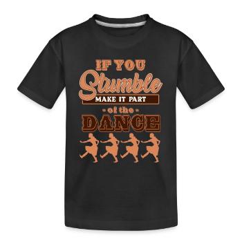 Linedance, Line dancing Boots - Kinder Premium Bio T-Shirt - Schwarz - Vorne