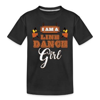Linedance, Line dancing Country Western - Kinder Premium Bio T-Shirt - Schwarz - Vorne