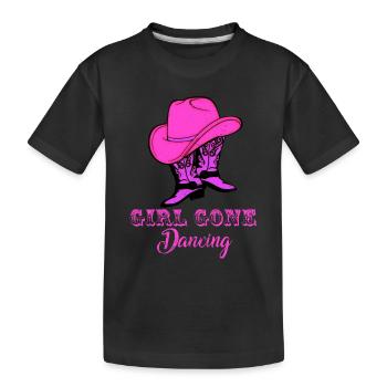 Linedance, Line dancing Boots - Kinder Premium Bio T-Shirt - Schwarz - Vorne