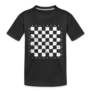 Chessboard Schachbrett Kostüm - Kinder Premium Bio T-Shirt - Schwarz - Vorne