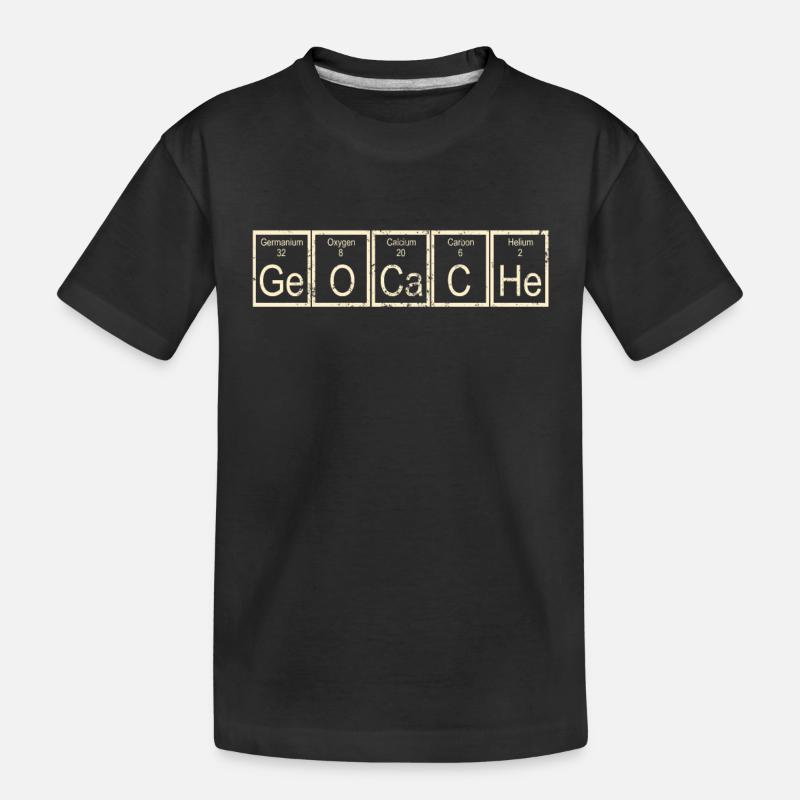 geocaching - Kinder Premium Bio T-Shirt - Schwarz