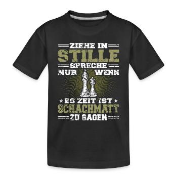 Schach Regeln Schachmatt Schachspieler - Kinder Premium Bio T-Shirt - Schwarz - Vorne