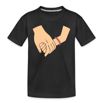 Dad and daughter - Kinder Premium Bio T-Shirt - Schwarz - Vorne