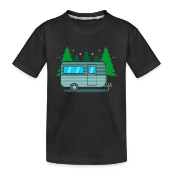 Camper - Kinder Premium Bio T-Shirt - Schwarz - Vorne