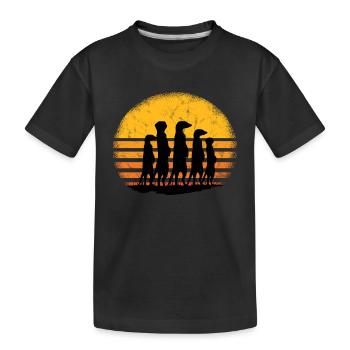 Suricate amant Meerkat Famille Cadeau - T-shirt bio Premium Enfant - noir - Devant