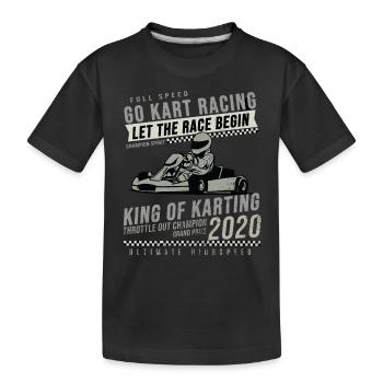 go Kart - Kids' Premium Organic T-Shirt - black - Front