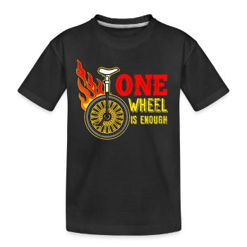 monocycle - T-shirt bio Premium Enfant - noir - Devant