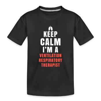 Atmungstherapeut Intensivpflege Geschenk - Kinder Premium Bio T-Shirt - Schwarz - Vorne