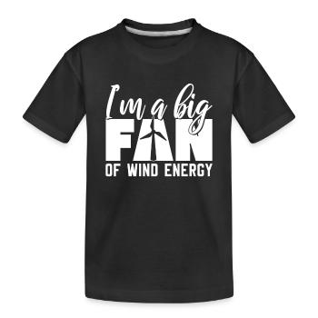 Wind energy - Kids' Premium Organic T-Shirt - black - Front