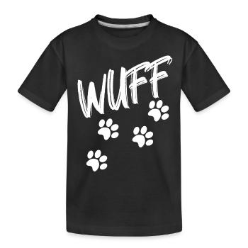 Hunde Wuff - Kinder Premium Bio T-Shirt - Schwarz - Vorne