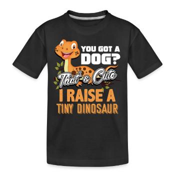 Gecko Eidechse - Kinder Premium Bio T-Shirt - Schwarz - Vorne