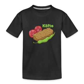 Köfte (Turkish food) - Kids' Premium Organic T-Shirt - black - Front