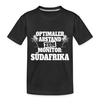 Südafrika Optimaler Abstand Zum Monitor Fernweh - Kinder Premium Bio T-Shirt - Schwarz - Vorne
