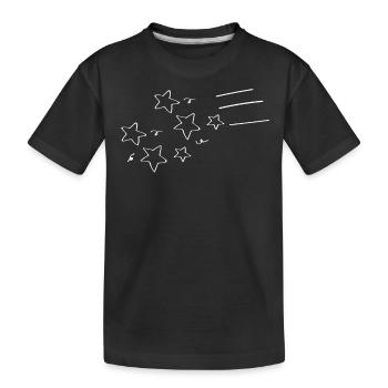 Stars - Kids' Premium Organic T-Shirt - black - Front