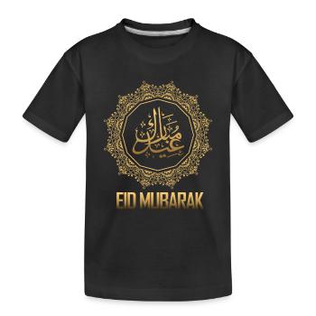 Eid Mubarak Festivalfeier - Kinder Premium Bio T-Shirt - Schwarz - Vorne