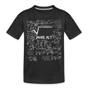 Math birthday - Kids' Premium Organic T-Shirt - black - Front