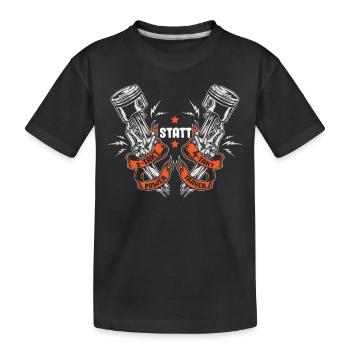 2 stroke power, moped, Simmi, 50cc, DDR S51 - Kids' Premium Organic T-Shirt - black - Front