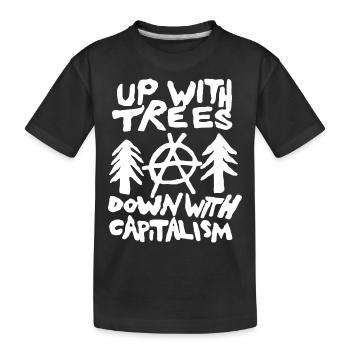Anti Kapitalismus Antifa Naturschutz Klimawandel - Kinder Premium Bio T-Shirt - Schwarz - Vorne