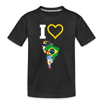 L'amour de l'Amérique du Sud - T-shirt bio Premium Enfant - noir - Devant
