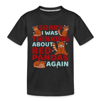 Amant de Panda rouge - T-shirt bio Premium Enfant - noir - Devant