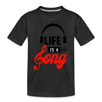 Das Leben ist ein Lied - Kinder Premium Bio T-Shirt - Schwarz - Vorne