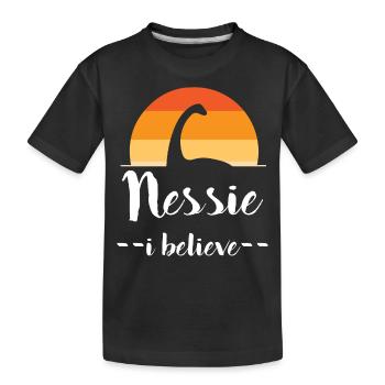 Loch Ness Monster - Nessie - Vintage - Kinder Premium Bio T-Shirt - Schwarz - Vorne