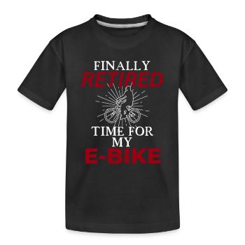Rentner E-Bike Lustige Geschenkidee - Kinder Premium Bio T-Shirt - Schwarz - Vorne