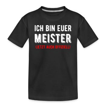 Meister Meisterprüfung Meisterbrief Geschenk - Kinder Premium Bio T-Shirt - Schwarz - Vorne