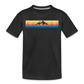 Le rythme cardiaque des montagnes - T-shirt bio Premium Enfant - noir - Devant