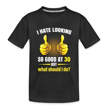 Idée drôle de cadeau d'anniversaire 30e - T-shirt bio Premium Enfant - noir - Devant