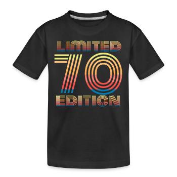 70th birthday 1950 - Kids' Premium Organic T-Shirt - black - Front