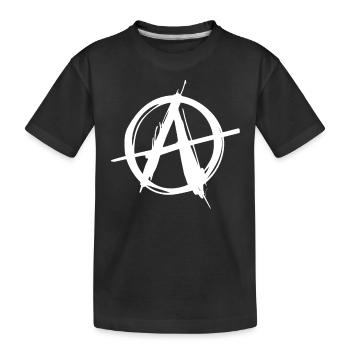 ancap symbol - Kinder Premium Bio T-Shirt - Schwarz - Vorne