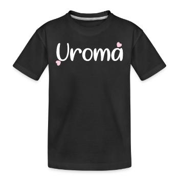 Uroma Oma - Kinder Premium Bio T-Shirt - Schwarz - Vorne