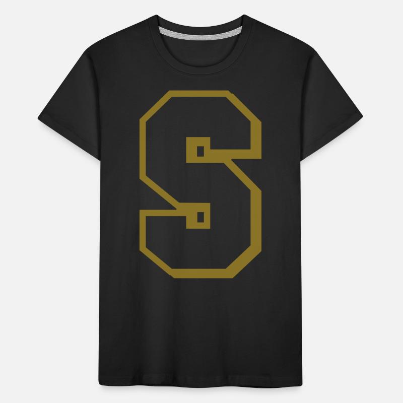 S - Buchstabe Kinder Premium Bio T-Shirt