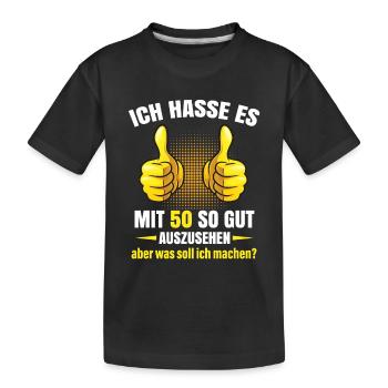 Lustiges 50. Geburtstag Geschenkidee - Kinder Premium Bio T-Shirt - Schwarz - Vorne
