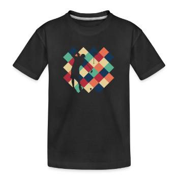 Joueur De Golf Golfeur Rétro Balle De Golf Tee - T-shirt bio Premium Enfant - noir - Devant