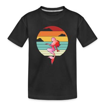 Mermaid Retro Fin Mermaid Sea Elegant Vintage - T-shirt bio Premium Enfant - noir - Devant