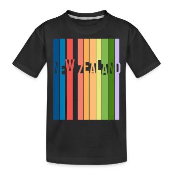 New Zealand - Kids' Premium Organic T-Shirt - black - Front