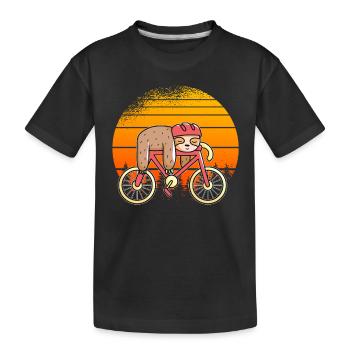 Cadeau de t-shirt paresseux Fahhrad - T-shirt bio Premium Enfant - noir - Devant