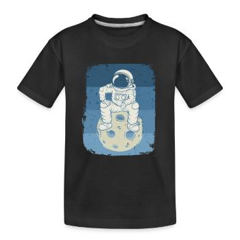 Astronaute Retro Universe Vintage Space Indie - T-shirt bio Premium Enfant - noir - Devant